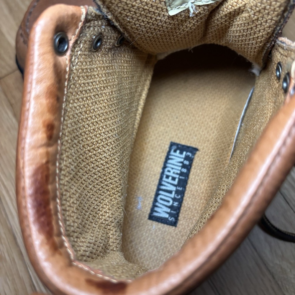 Wolverine Moc-Toe Chukka Shoe Men's 7 Brown Work boots Durable‎ Leather Lace Up - Picture 6 of 13